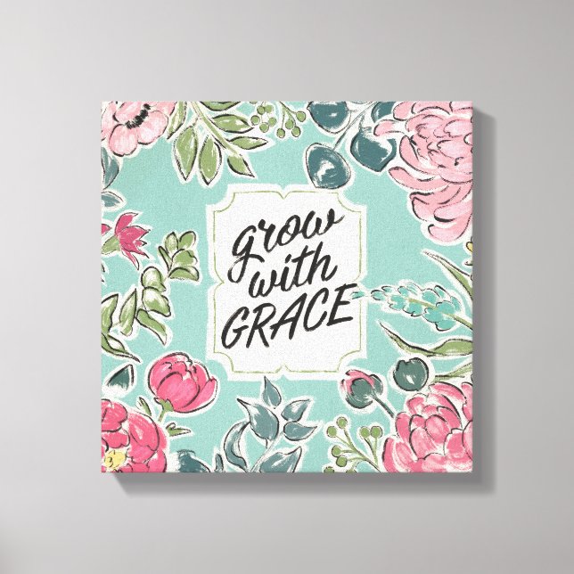 Leben in Bloom | Anwachsen mit Anmut Leinwanddruck (Vorderseite)