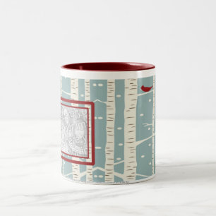 Leben in den Birken-Bäumen - Foto-Tasse Zweifarbige Tasse