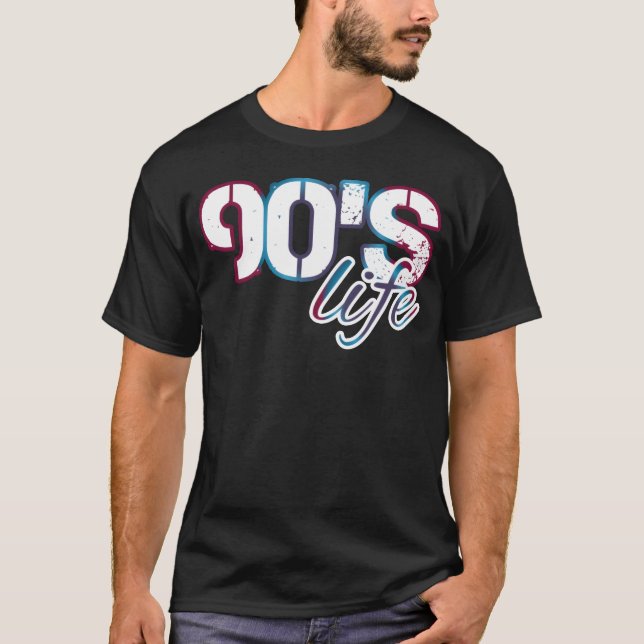 Leben in den Neunzigern Geschenk T-Shirt (Vorderseite)