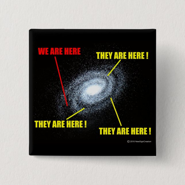 Leben in der Galaxie Button (Vorderseite)