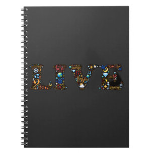 Leben in der Gegenwart inspirierender Wortkunst Notizblock