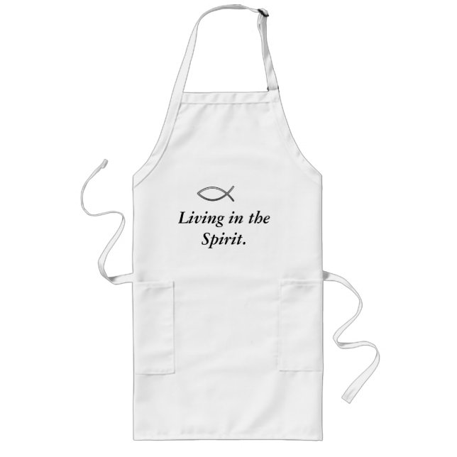 Leben in der Geist-Zitat Ichthys Schürze (Vorne)