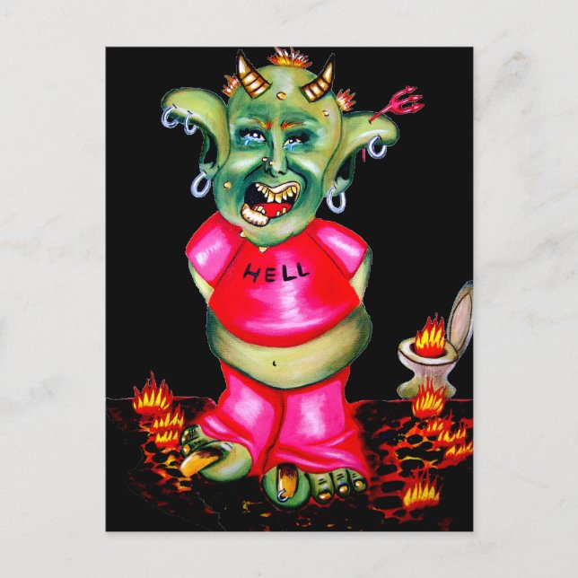 Leben in der Hölle Postkarte (Vorderseite)