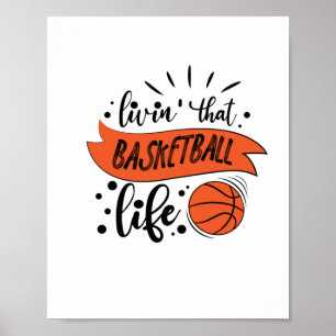 Leben in diesem Basketball Leben - Basketball Poster