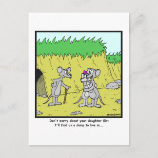 Leben in einem Dump: Rat-Cartoon Postkarte