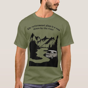 Leben in einem Van Down by River Camping und T-Shirt