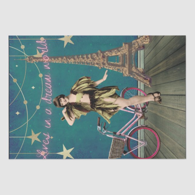 Leben in einer traumhaften Welt mit Funky Wrapping Seidenpapier (Vorderseite)