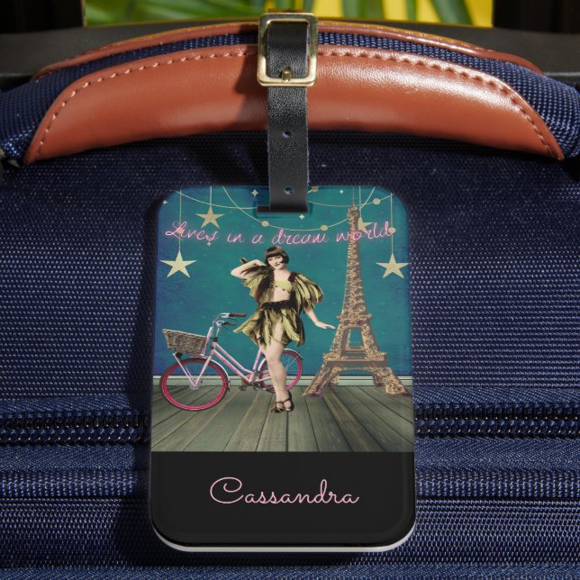 Leben in einer Traumwelt von Funky veränderter Kun Gepäckanhänger (Vorderseite Insitu 2)