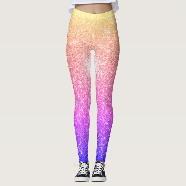Leben in funkelnden Farben Leggings (Vorderseite)