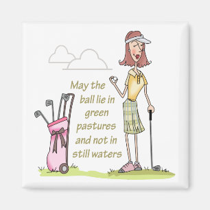 Leben in grünen Weiden Magnet