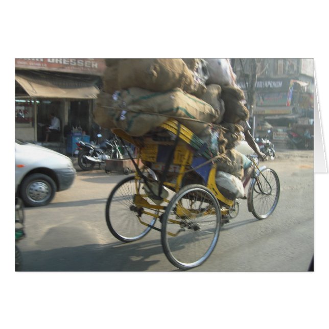 Leben in Indien: Fahrrad-Rickshaw (Vorderseite (Horizontal))