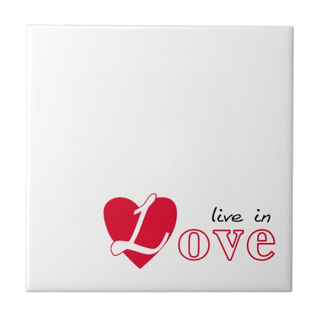 Leben in Liebe Fliese (Vorderseite)