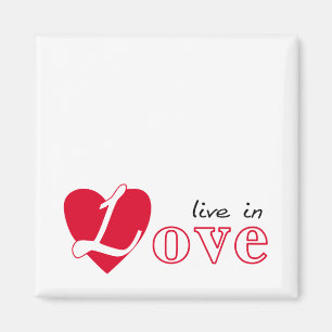 Leben in Liebe Magnet