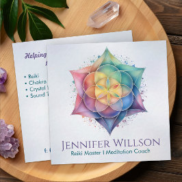 Leben in Lotus Quadratische Visitenkarte