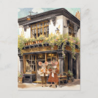 Leben in Mäuse Stadt - Kindheit Freunde Postkarte