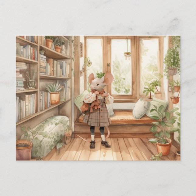 Leben in Mäuse Stadt - Mein glücklicher Platz Post Postkarte (Vorderseite)