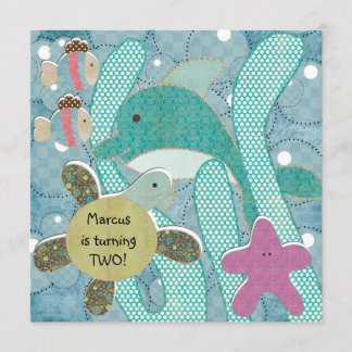 Leben in MeeresschildkrötenGeburtstagsfeier Einladung