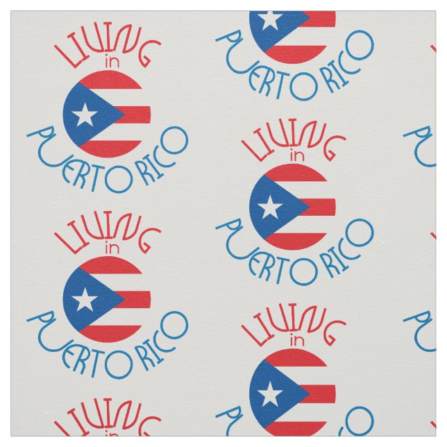 Leben in Puerto Rico Stoff (Muster)