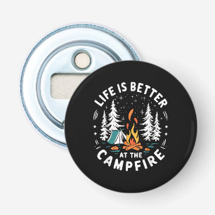 Leben ist besser am Lagerfeuer Lustiges Camping Flaschenöffner
