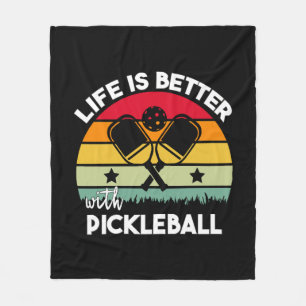 Leben ist besser mit Pickleball Fleecedecke