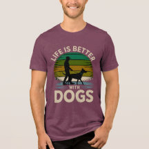 Leben ist besser mit Retro-Sonnenuntergang-T-Shirt