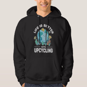 Leben ist besser Radfahrer Männer kreative Wiederv Hoodie