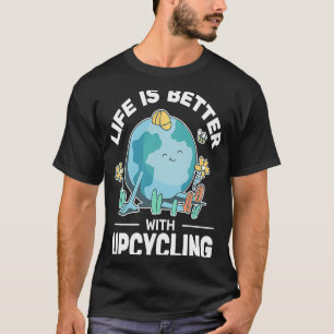 Leben ist besser Radfahrer Männer kreative Wiederv T-Shirt