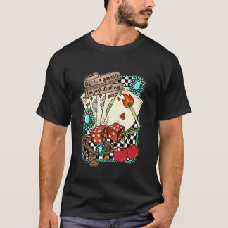 Leben ist ein Glücksspiel, ich mache nur mit, Retr T-Shirt