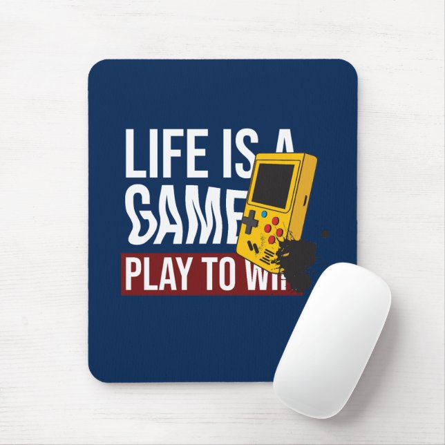 LEBEN IST EIN SPIELSPIEL, UM ZU GEWINNEN MOUSEPAD (Mit Mouse)