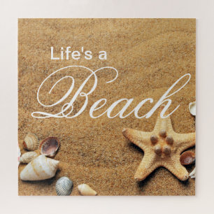 Leben-ist-ein-Strand-Themen-Puzzle Puzzle