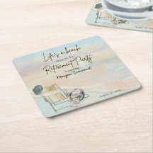 Leben ist ein Strandstuhl-Ruhestandsfeier