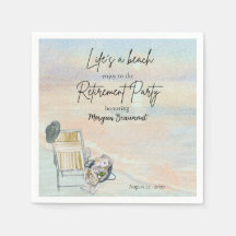 Leben ist ein Strandstuhl-Ruhestandsfeier