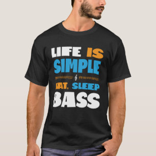 Leben ist einfach zu essen Sleep Sing Barbershop Q T-Shirt