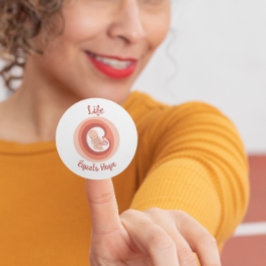 Leben ist gleich Hoffnung – Pro-Life-Bewusstsein Runder Aufkleber