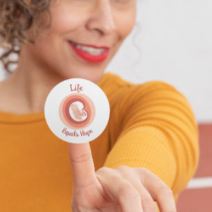 Leben ist gleich Hoffnung – Pro-Life-Bewusstsein Runder Aufkleber