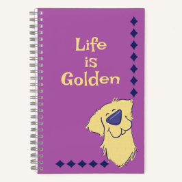 "Leben ist golden" Goldener Retriever Custom Spira Notizbuch