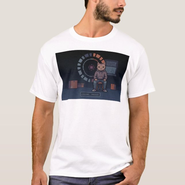 Leben ist Harter Modus – Wird geladen… T-Shirt (Vorderseite)