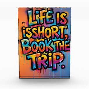 Leben Ist Kurz Buch Die Reise Graffiti Geschenk Va Fotoblock
