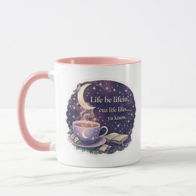 Leben ist Leben – Zitat - V1 - Tasse (Links)