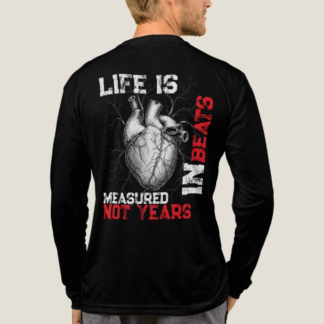 Leben ist Rhythmus Tri-Blend Shirt (Rückseite)