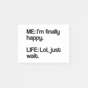 Leben ist zum Kotzen Post-it Klebezettel