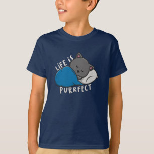 Leben ist Zweck - Schlafkatze T-Shirt