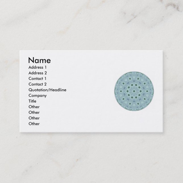 Leben-Kraft-Mandela-Visitenkarten Visitenkarte (Vorderseite)