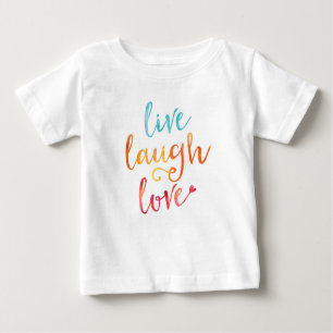 Leben, lachen, Liebe Aquarell Kinder T - Shirt
