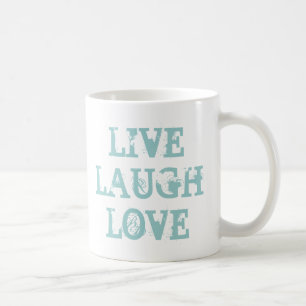 Leben Lachen-Liebe-Kaffee-Tasse für Freunde und Tasse