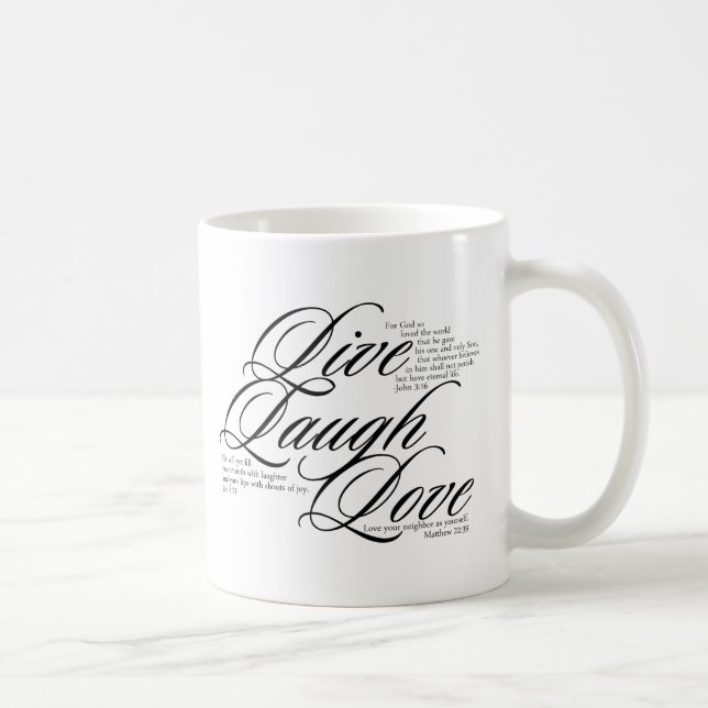 Leben Lachen-Liebe mit Scripture Tasse (Rechts)