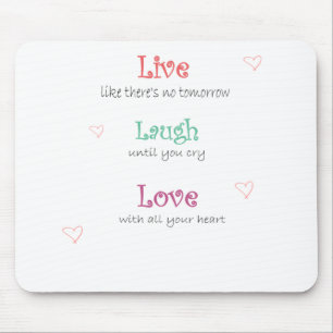 Leben Lachen-Liebe Mousepad