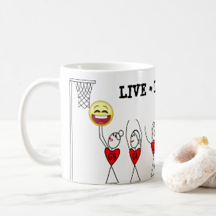 Leben Lachen-Spiel Emoji lustiger Netball Tasse