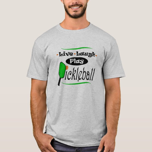 Leben Lachen-Spiel Pickleball Essiggurkenball T-Shirt (Vorderseite)