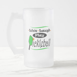 Leben Lachen-Spiel Pickleball Mattglas Bierglas